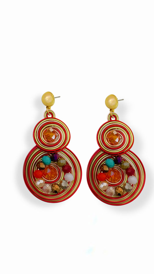 Pendientes Carrusel Rojo